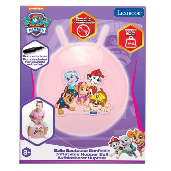 Lexibook Paw Patrol Inflatable Hopper Ball 45cm - Pink - BG040PAG