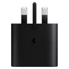 Samsung 25W PD Fast Charge Adapter USB-C Wall Plug (UK) - Black - EP-TA800NBEGGB