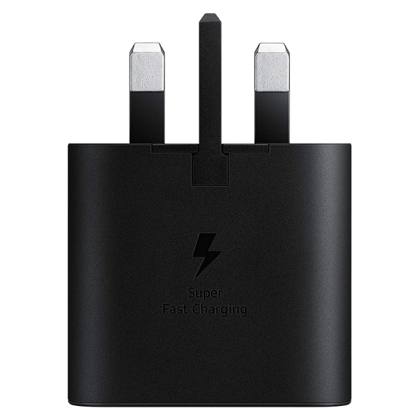 Samsung 25W PD Fast Charge Adapter USB-C Wall Plug (UK) - Black - EP-TA800NBEGGB