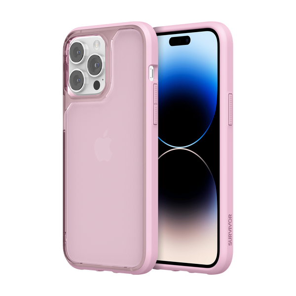 Survivor Strong Series Case for iPhone 14 / 14 Pro / 14 Plus / 14 Pro Max - Black, Clear or Powder Pink