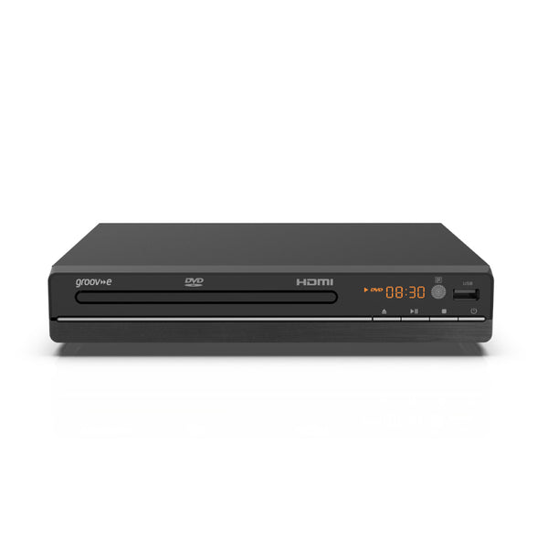 Groov-e Compact DVD Player Media Device with Full HD 1080p Upscaling - Black