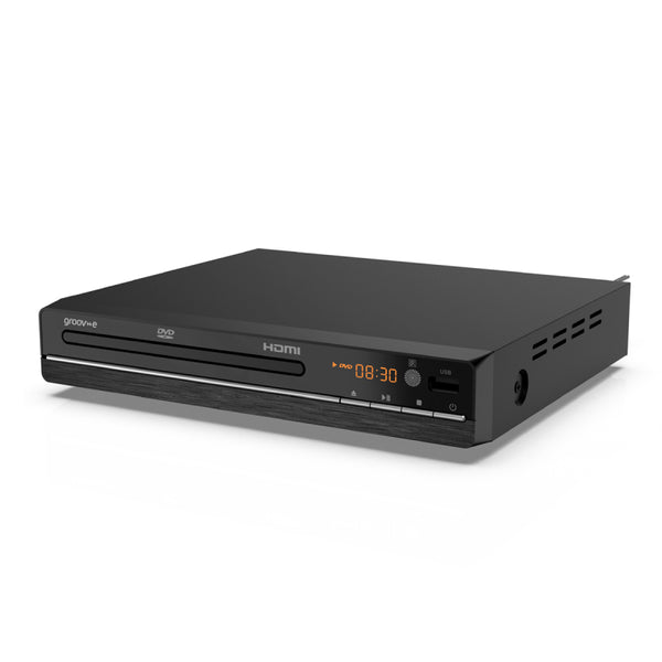 Groov-e Compact DVD Player Media Device with Full HD 1080p Upscaling - Black