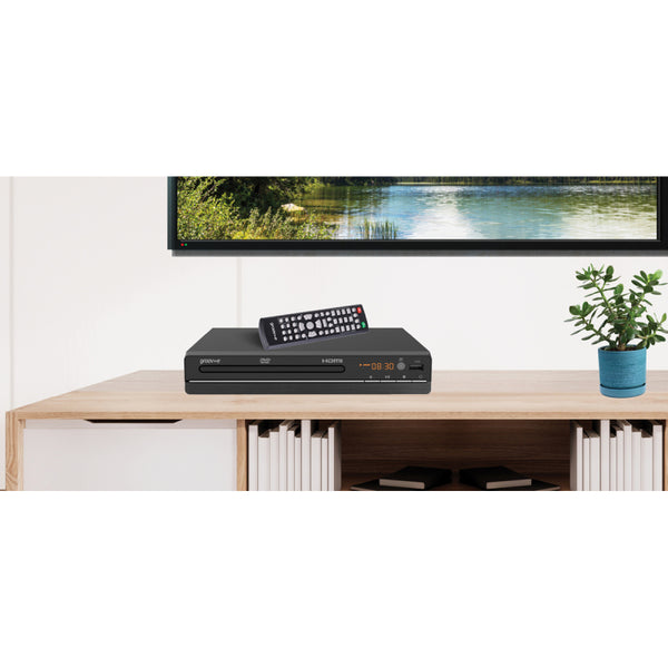 Groov-e Compact DVD Player Media Device with Full HD 1080p Upscaling - Black
