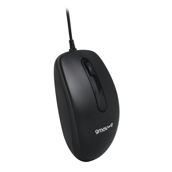 Groov-e Wired Full Size Keyboard & Mouse Set - Black - GVPC19BK