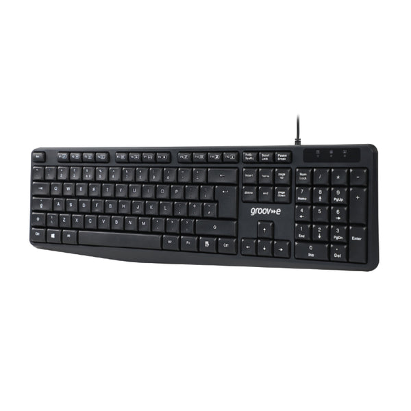 Groov-e Wired Full Size Keyboard & Mouse Set - Black - GVPC19BK