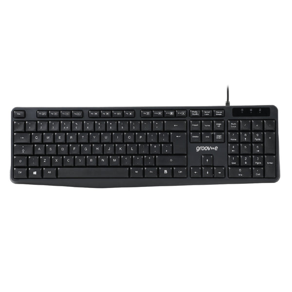 Groov-e Wired Full Size Keyboard & Mouse Set - Black - GVPC19BK