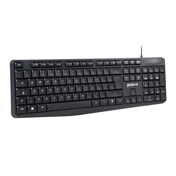 Groov-e Wired Full Size Keyboard USB Connection - Black - GVPC20BK