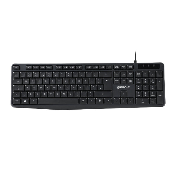 Groov-e Wired Full Size Keyboard USB Connection - Black - GVPC20BK