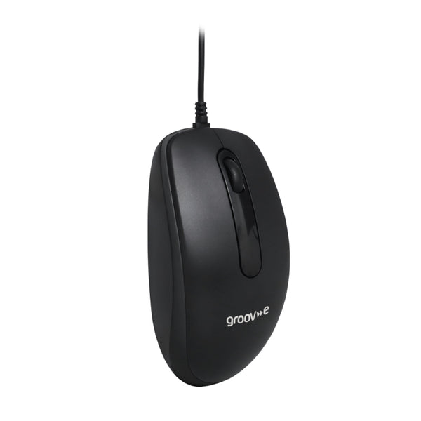 Groov-e Wired Optical Mouse With USB Connection - Black - GVPC21BK