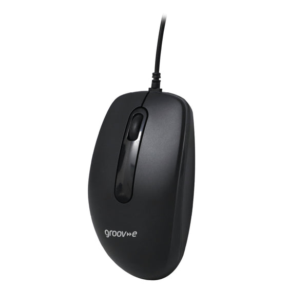 Groov-e Wired Optical Mouse With USB Connection - Black - GVPC21BK
