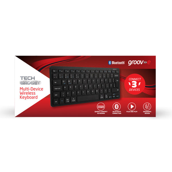 Groov-e Multi Device Wireless Bluetooth Keyboard - Black - GVPC22BK