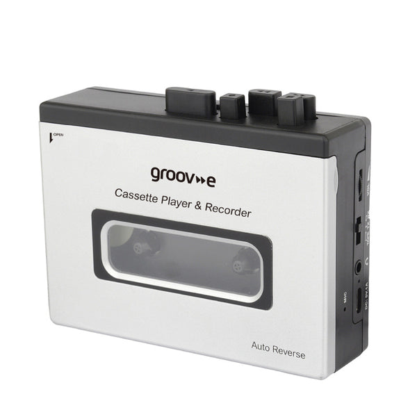 Groov-e Retro Cassette Player & Recorder with Bluetooth - Silver