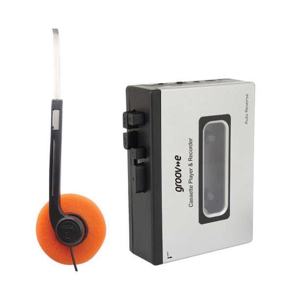 Groov-e Retro Cassette Player & Recorder with Bluetooth - Silver