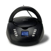 Groov-e DAB Boombox Portable CD Player with Radio 3.5mm Aux Bluetooth Speaker - Black