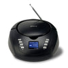 Groov-e DAB Boombox Portable CD Player with Radio 3.5mm Aux Bluetooth Speaker - Black