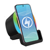 Groov-e Smartphone Holder with Wireless Charging & Bluetooth Speaker- Black - GVWC11BK