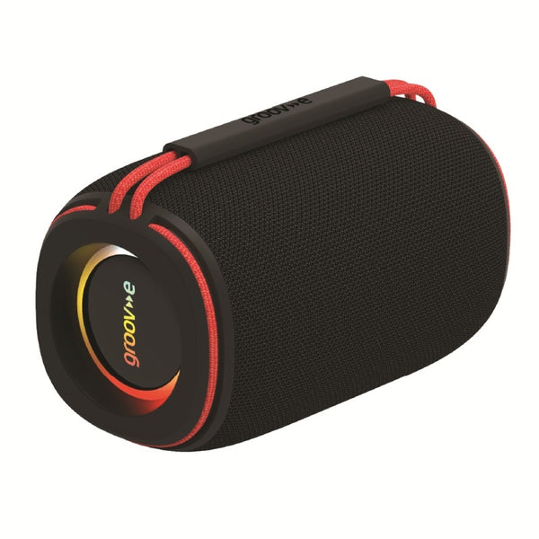 Groov-e Wave Glow Portable 10W Wireless Bluetooth Speaker with LED Lights - Black