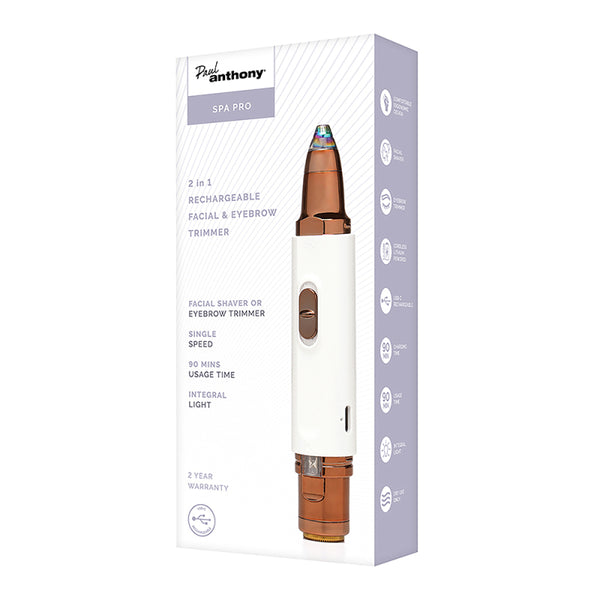 LLoytron Paul Anthony SPA Pro Lithium Rechargeable 2in1 Facial & Eyebrow Trimmer - H3501