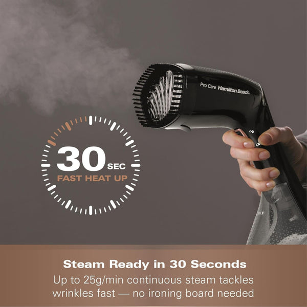 Hamilton Beach Procare Handheld Garment Steamer - Black & Bronze - HB016