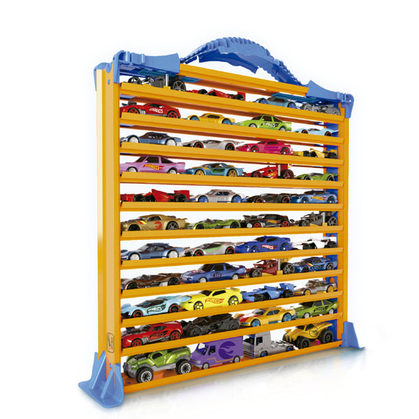 Hot Wheels Rack N' Track Cars & Toys Organiser Storage with 44 Vehicle Compartments - HWCC9B