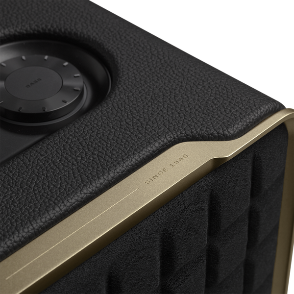 JBL Authentics 200 Smart Home Speaker with Built-In Wi-Fi, Music Streaming, Voice Assist, Bluetooth, Retro Design - Black