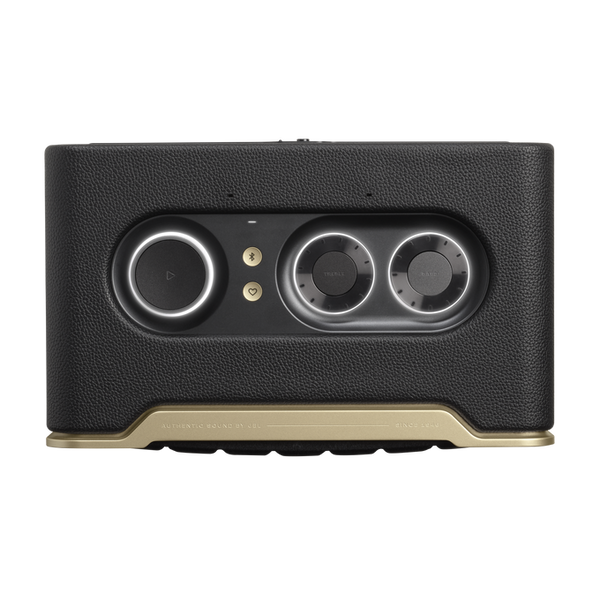 JBL Authentics 200 Smart Home Speaker with Built-In Wi-Fi, Music Streaming, Voice Assist, Bluetooth, Retro Design - Black