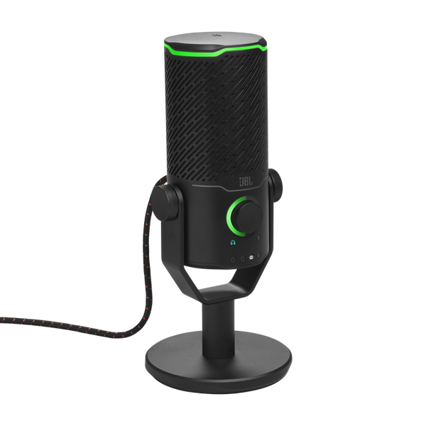 JBL Quantum Stream Studio Triple Condenser USB Microphone with Four Cardioid Pick-Up Patterns for Smooth Streaming - Black
