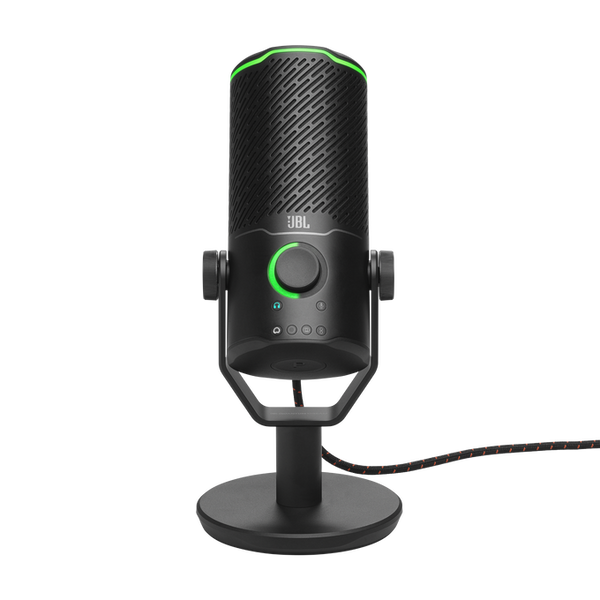 JBL Quantum Stream Studio Triple Condenser USB Microphone with Four Cardioid Pick-Up Patterns for Smooth Streaming - Black