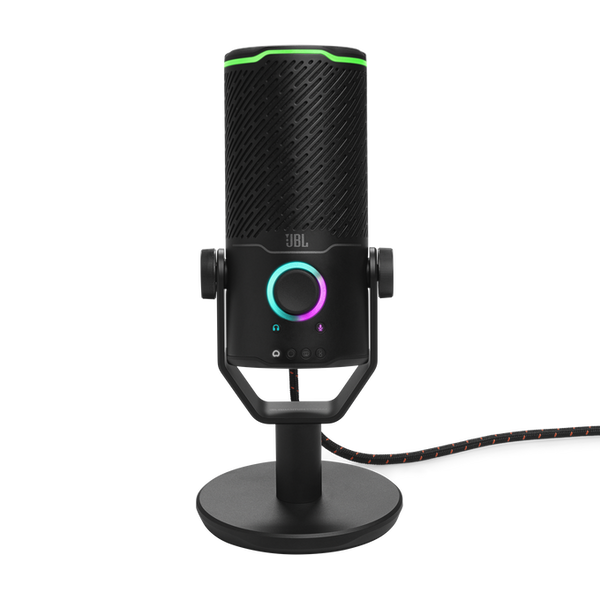 JBL Quantum Stream Studio Triple Condenser USB Microphone with Four Cardioid Pick-Up Patterns for Smooth Streaming - Black
