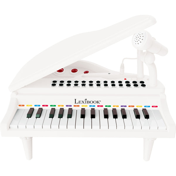Lexibook First Electronic Piano for Kids With Mic & Light Effects - White - K731