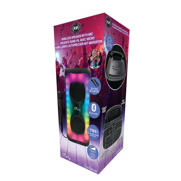 Lexibook Flame Bluetooth Speaker with Mic and Party Lights - K83