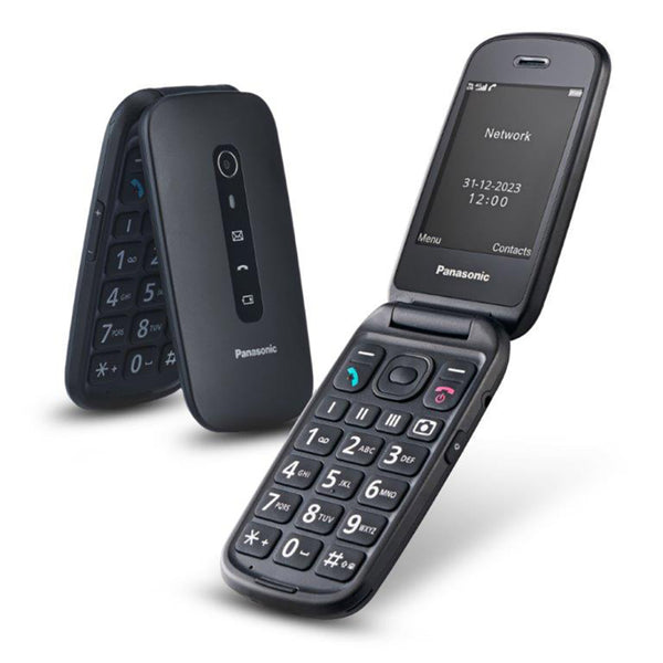 Panasonic KX-TU550E 4G Essentials Clamshell Mobile Phone for Elderly, 1.2MP Camera, Senior Phone with Large 2.8" Display, 300 Hours Standby Time