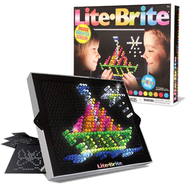 Lite Brite Ultimate Classic Light Vintage Art Toy Craft Board by Basic Fun! | Suitable for Ages 4+ - Multicolour - 02215