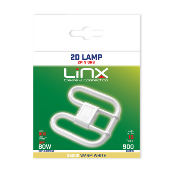 Linx 2D Lamp 16W / 28W GR8/10Q 3500K LED Bulb White - Warm White - LX003