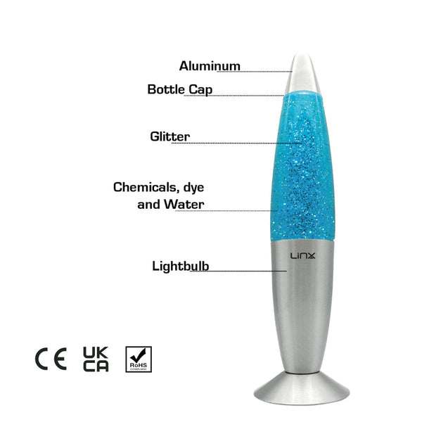 Linx 16" Motion / Glitter Indoor Lava Lamp - LXLV-695