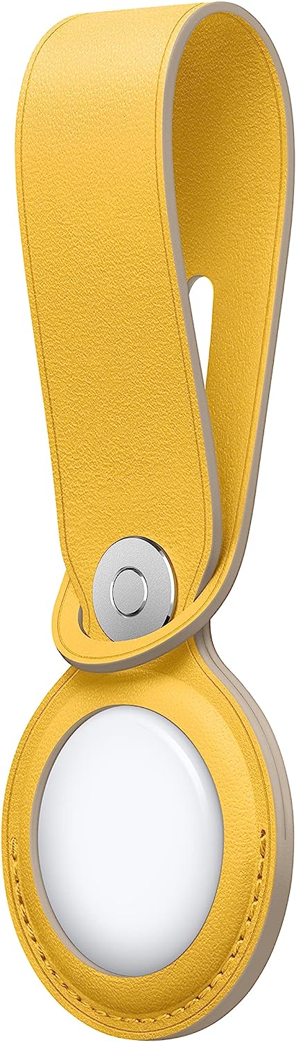 Apple AirTag Leather Loop for AirTag - Meyer Lemon - MM003ZM/A (AirTag not included)