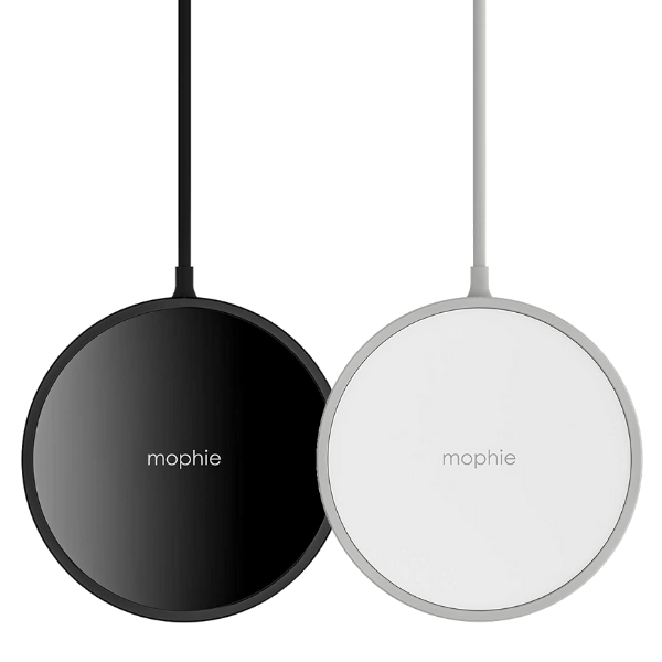 Mophie Qi Wireless Charging Pad Mini 7.5W | Made for Apple iPhone and AirPods (UK Plug) - Black or White