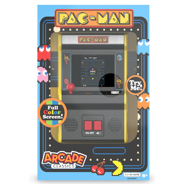 Basic Fun Arcade Classics Pac-Man Mini Handheld Game with TFT Screen - 09674
