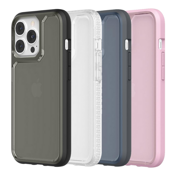 Griffin Survivor Strong Case for iPhone 13 Mini, 13, 13 Pro or 13 Pro Max - Black, Clear, Blue or Pink