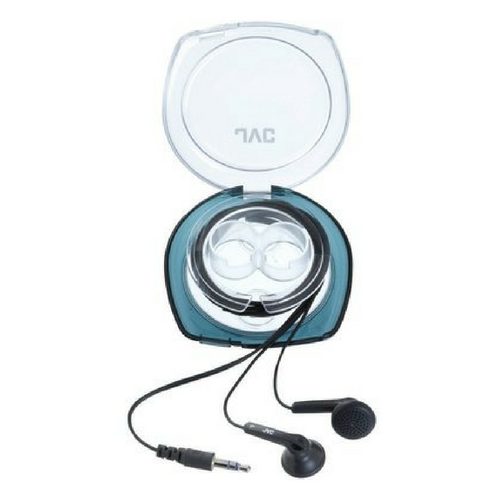 JVC Stereo In-Ear Headphones with Plastic Carry Case - Black - HAF10C