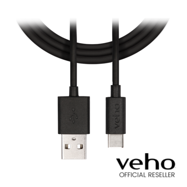Veho Pebble USB-A to USB-C™ Charge and Sync Cable | 1m/3.3ft - VCL-003-C-1M