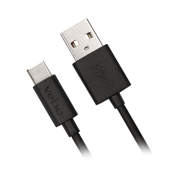 Veho Pebble USB-A to USB-C™ Charge and Sync Cable | 0.2m/0.7ft - VCL-002-C-20CM