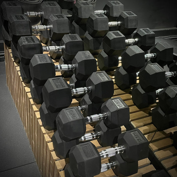 Hex Dumbbells at Home Weights for Strength Training | Iron, Rubber, Non-Slip
