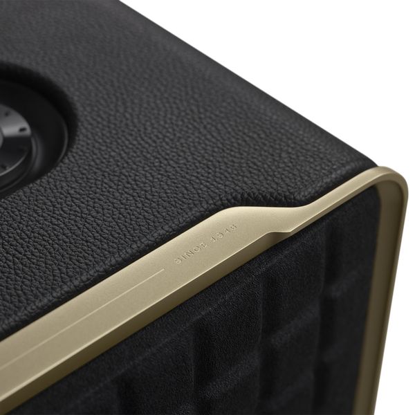 JBL Authentics 300 Portable Smart Home Speaker with Built-In Wi-Fi. Music Streaming, Voice Assist, Bluetooth, Retro Design - Black