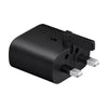 Samsung 25W Super Fast Charging Travel Adapter & USB-C to C Data Cable - Black - EP-TA800XBEGGB
