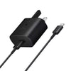 Samsung 25W Super Fast Charging Travel Adapter & USB-C to C Data Cable - Black - EP-TA800XBEGGB