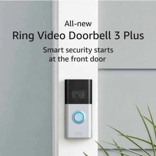 Ring Video Doorbell 3 PLUS | 1080p HD Video, Advanced Motion Detection & Pre-Roll Feature - Satin Nickel - B07W7W776T [PLUS]