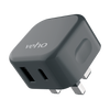 Veho 20W USB Fast Charge UK 3 Pin Plug | USB-C PD + USB 3.0 ports - VAA-114-USB