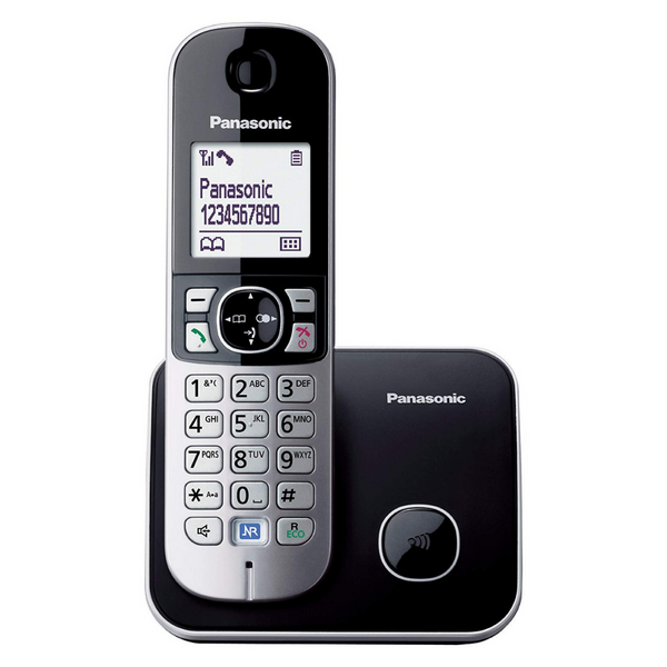 Panasonic KX-TG6811EB Single DECT Cordless Telephone with Large White LCD and Elegant Design