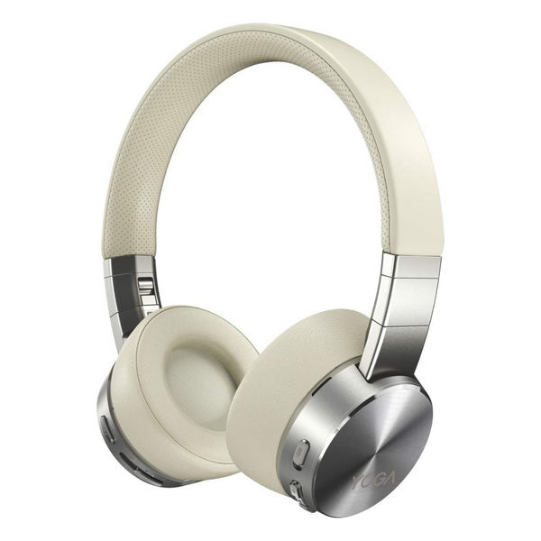 Lenovo Yoga Active Noise Cancellation On-Ear Headphones with Mic - Cream - GXD0U47643